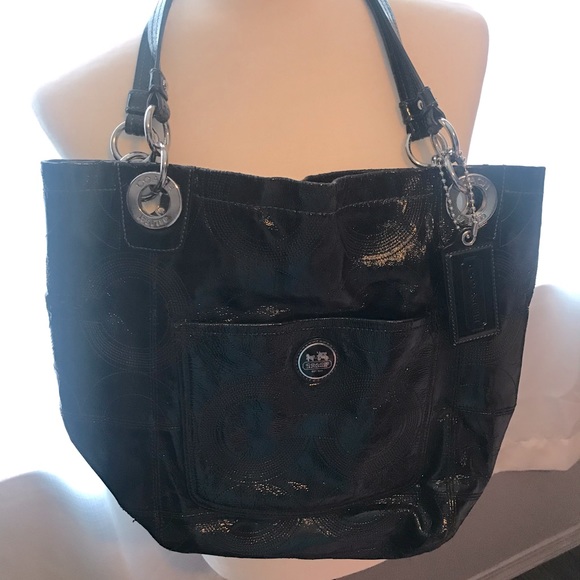 COACH~ Patent Leather Tote/Shoulder Bag - Picture 1 of 8